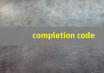 completion code